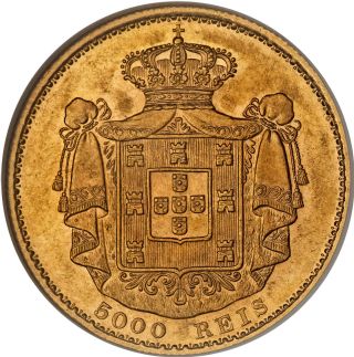 5000 Reis - Luiz I 1867-1889 - Portogallo
